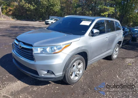 2014 Toyota Highlander Limited V6 z USA, uszkodzony, nr VIN 5TDDKRFH7ES009585